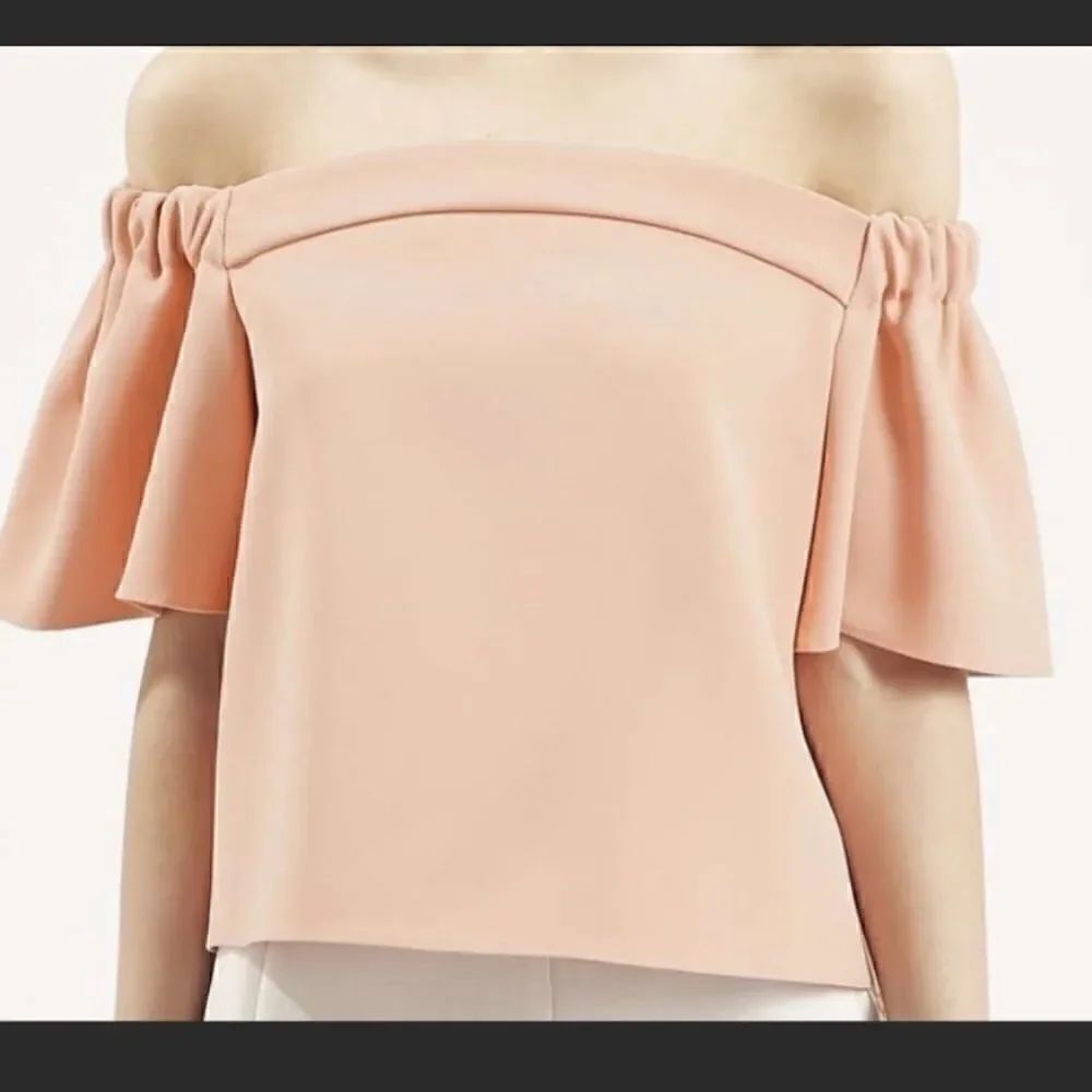 Topshop peach off the shoulder top